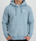 Alpha Industries Basic Zip Kapuzenpullover en bleu/gris ou gris chez Lounge by Zalando