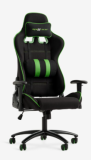 Chaise de gaming LAMDRUP noir/vert