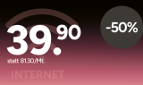 Sunrise Up Connect L Internet-Abo (fibre optique ou HFC) à 2,5 Gbit/s, comprenant l’activation gratuite & Perplexity Pro