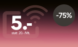 Abonnement de données Sunrise We Connect Surf (internet 5G illimité à 100 Mbit/s, 500 Mo en roaming) pour seulement CHF 5.–/mois