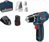 Perceuse-visseuse Bosch Professional GSR 12V-15 avec ensemble d’accessoires de 39 pièces, 2× batterie 2,0 Ah sur Amazon à prix réduit