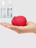 Lovehoney Rose Pleasure Air Clitoral Stimulator + Lovespring Essential Lubricant & Toy Cleaner Care Set