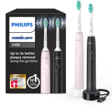Philips Brosse à Dents Électrique Duo Sonicare Series 3100 en Pack Double (HX3675/15) chez Amazon