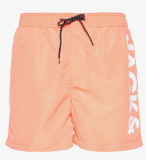 Short de bain Jack & Jones ARUBA pour homme, couleur corail, disponible chez Lounge by Zalando (S–XL)