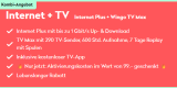 Wingo Internet Plus (réseau Swisscom, vitesse de 1 Gbit/s en upload et download) + TV Max activation gratuite