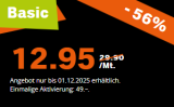 Coop Basic (Réseau Swisscom, appels et SMS illimités en Suisse, 8 Go de données cumulables + 1 Go en UE/R.-U.)