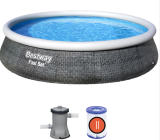 Ensemble piscine BESTWAY Fast Set 396 x 84 cm avec pompe filtrante + cartouche filtrante chez DeubaXXL