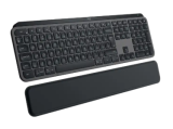 Clavier Logitech MX Keys S Plus en disposition CH avec repose-poignets en promotion chez MediaMarkt