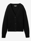Gilet en denim noir à col V Tom Tailor, disponible chez Lounge by Zalando