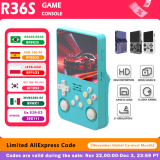 Console de jeu portable R36S rétro avec système Linux (IPS 3,5 pouces, 64 Go, 15 000 jeux) sur AliExpress