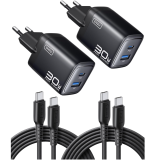 2× Chargeur INIU 30W + 2× Câble de Charge Rapide USB-C vers USB-C sur Amazon à bon prix