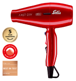 Sèche-cheveux professionnel Solis Fast Dry en rouge en promotion chez Solis