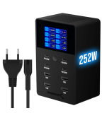 SABRENT Station de Charge USB 252W 8-Port PD 3.0 avec Écran LCD (Chargeur GaN)