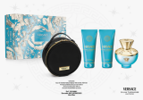 VERSACE Dylan Turquoise pour Femme Eau de Toilette 100 ml + Gel douche 100 ml + Lotion pour le corps 100 ml + Trousse de toilette Coffret cadeau