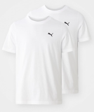Puma ESS LOGO TEE 2er PACK – T-shirt basique en blanc chez Lounge by Zalando