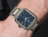 Montre pour homme Rado True Square avec boîtier en céramique, cadran bleu et verre saphir, 38 mm, chez Christ Montres & Bijoux