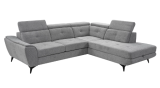 Canapé d’angle SKAGAF avec appuie-têtes réglables, fonction couchage et compartiment de rangement chez Conforama, livraison incluse