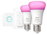 PHILIPS Hue White and Color Ambiance Kit de démarrage, interrupteur variateur + pont Hue + 2x E27 / 9 W chez MediaMarkt au nouveau meilleur prix