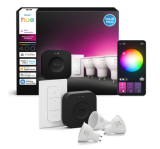 Philips Hue 3 ampoules GU10 + interrupteur variateur + pont Hue Pro chez BRACK