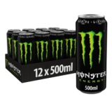 Divers Monster Energys (12 x 50 cl) lors de la collecte