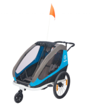 Hamax remorque de vélo Traveller dans la couleur bleu pétrole/gris, livraison incluse chez Jumbo