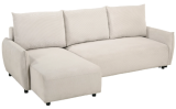 Canapé d’angle ROSA en tissu beige avec fonction lit + livraison et montage chez Conforama