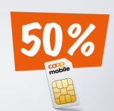Coop Handyabo Basic (Réseau Swisscom, appels et SMS illimités en Suisse, 8 Go de données cumulables + 50 Go offerts)