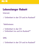 Forfait mobile TalkTalk All In Handy (CH Tout illimité, 40 Go en roaming & appels et SMS illimités vers et depuis l’étranger)