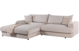 Canapé d’angle PAUL en tissu beige chez Conforama avec livraison incluse