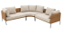 Salon de jardin 3 places Venta marron (230 × 230 cm, structure en acier, revêtement en polyester) chez Livique