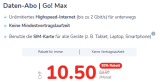 yallo Go! Max Abonnement de données avec vitesse 5G (jusqu’à 2 Gbit/s, idéal pour les routeurs) sans durée minimale de contrat