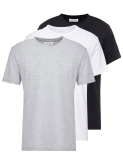 Lot de 3 T-shirts basiques de Pier One en différentes tailles et couleurs