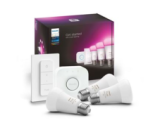 Ampoules connectées PHILIPS Hue White and Color Ambiance – Kit de démarrage, interrupteur variateur + Hue-Bridge + 3x E27 / 9W au meilleur prix chez la Fnac