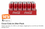 Un pack de 24 canettes de 330 ml Coca Cola Classic ou Zero chez Migros pour 9 CHF