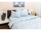 COCON Housse de couette satin 160 x 210 cm, bleu glacier (à récupérer)