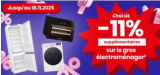 Jusqu’à 11% de réduction sur une sélection d’appareils électroménagers chez Conforama