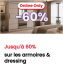 Armoires et dressings&nbsp;: jusqu’à 60&nbsp;% de réduction sur Conforama en ligne