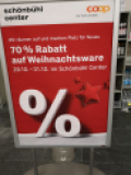 Aujourd’hui : 70% de réduction sur tous les articles de Noël au Centre Coop à Schönbühl
