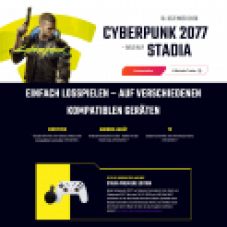 Le jeu vidéo Cyberpunk 2077, chez Google Stadia, y est inclus Chromecast Ultra, manette Stadia