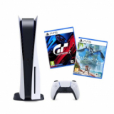 Sony Playstation 5 avec inclus les jeux vidéo Gran Turismo 7 & Horizon Forbidden West chez Interdiscount / Microspot