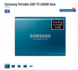 Disque dur externe Samsung Portable T5 250GB – SSD (dans les magasins physiques)