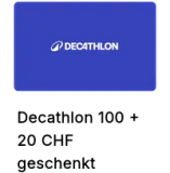Decathlon : Obtenez un bon d’achat de 20 CHF gratuitement pour l’achat d’une carte-cadeau de 100 CHF