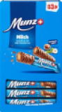 Une réduction de 54% sur les barres chocolat au lait Munz chez Denner