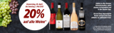 20% sur tous les vins chez Denner (sauf vins mousseux et Bordeaux)