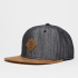 Casquette DJINNS snapback 6 panneaux en lin gris chez Snipes