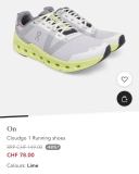 Sur Cloudgo 1 Running à CHF 70.-!