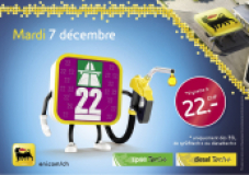 Vignette dans les stations-service Eni pour 22 CHF en faisant le plein de 35 litres