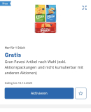 Article gratuit Gran Pavesi dans l’application Supercard (peut-être personnalisé)