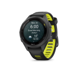 «GARMIN Forerunner 265S Music» – Montre de sport en noir / bracelet noir et jaune