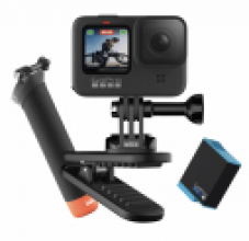 Caméra d’action GoPro Hero9 Noir + batterie supplémentaire + clip vidéo + étui + poignée flottante + carte MicroSD 64 GO + abonnement d’1 an à GoPro